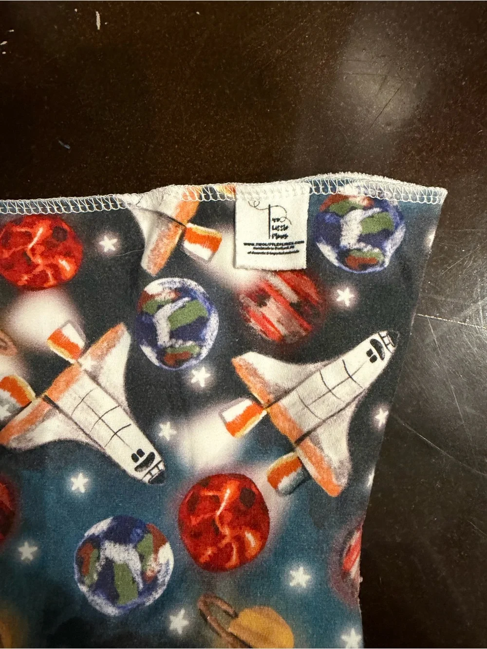 Two Little Plines Stretchy Preflat cloth diaper- Space print